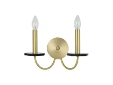NEWPORT 3870 3872/A brass , Бра, Brass Black glass L27,2*H21*SР18 cm Е14 2*40W